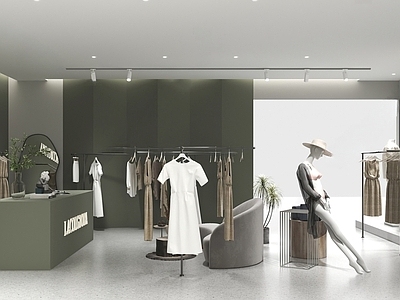 现代服装箱包店