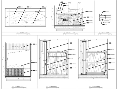 吧台柜体大样 施工图 节点