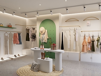 现代服装箱包店