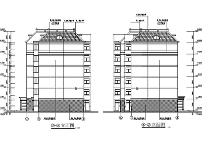 农村自建房别墅建筑 施工图