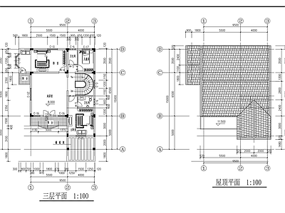 农村自建房别墅建筑 施工图