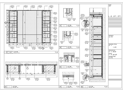 衣柜鞋柜大样节点 施工图 柜类