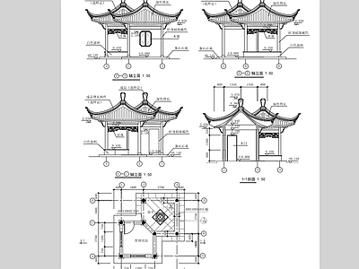 亭子 施工图