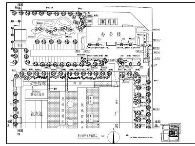 某市区热力站园区景观 施工图 工业园区景观