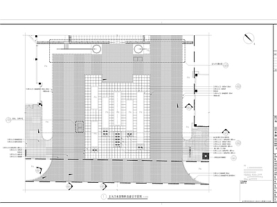 门楼广场入口铺装水景详图 施工图