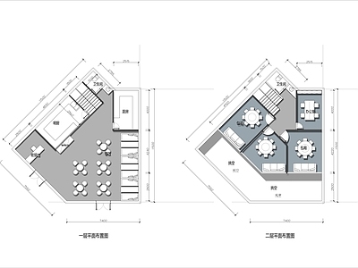 两层港式茶餐厅平面布置图