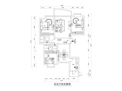 欧式三室两厅130平米大平层室内装修 施工图