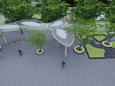 现代廊架 花架 架 户外廊架 凉亭 栅格廊架 构架 示范区小品 木材