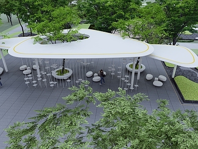 现代廊架 花架 架 户外廊架 凉亭 栅格廊架 构架 示范区小品 木材