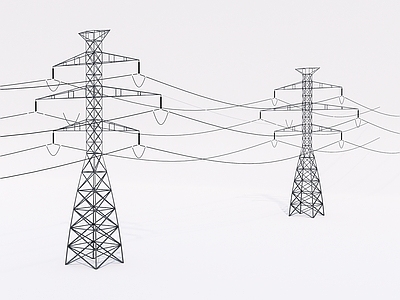 电塔 高压输电线 电力网传输器 变压器 铁塔