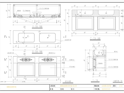 洗手盆详图 施工图 家具节点