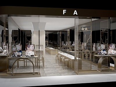 现代珠宝店 珠宝柜 珠宝陈设 珠宝柜