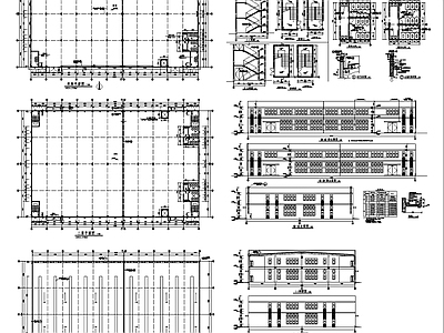 二层工业车间厂房建筑 施工图 工业建筑 厂房