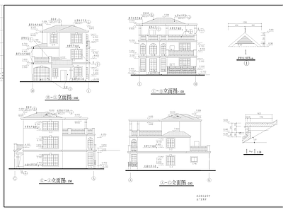 长沙某别墅建筑  施工图