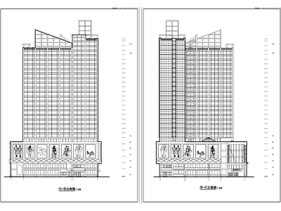 底层商场高层公寓商业住宅综合楼建筑 施工图