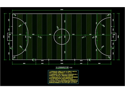 五人足球场平面尺寸图