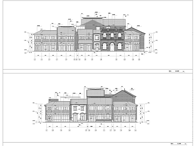 中式仿古商业街建筑 施工图