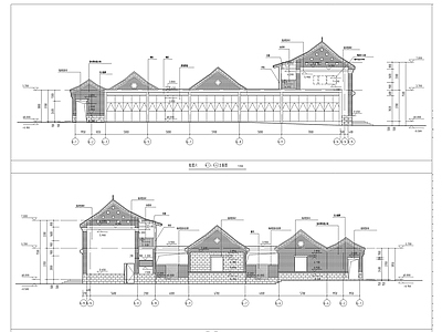 中式仿古民居展览馆建筑 施工图