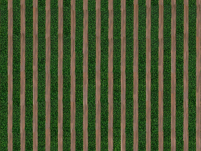 竖格栅绿植墙