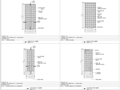 防弹门玻璃门大样 施工图 通用节点 门节点