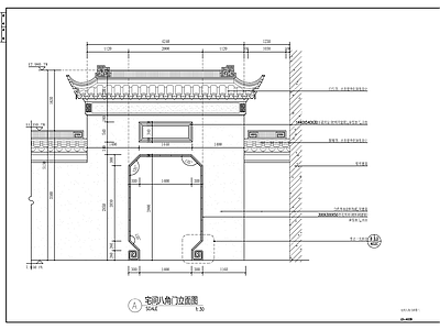 新中式八角门详图 施工图 通用节点