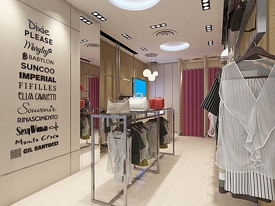 现代服装店 头