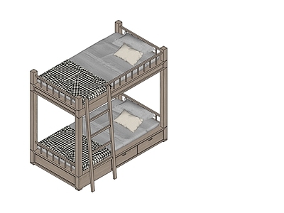 现代木制上下铺高低床