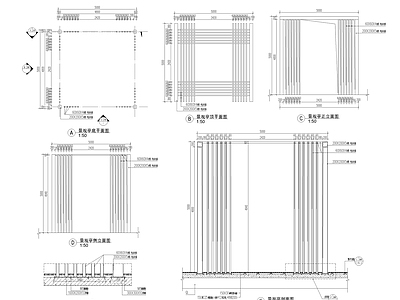 特色钢结构景观亭详图 施工图