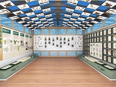 现代标本展馆 展馆 标本 标本 文化墙