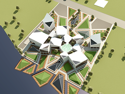 现代展览馆建筑