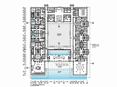 酒店康体SPA休闲会所室内 施工图