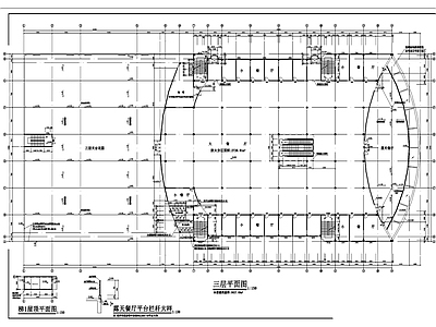 三层商场酒楼建筑 施工图