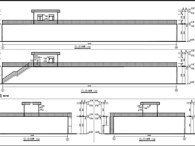 废水处理厂监测间建筑 施工图 工业建筑