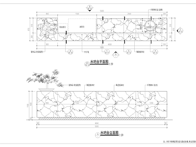现代水吧台节点 施工图