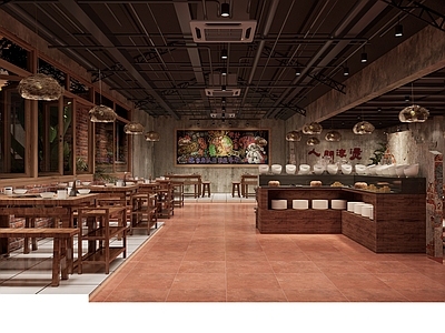 工业风火锅店 废墟 复古 叙利亚 餐桌椅组合