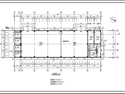 某造纸厂机修间建筑 施工图 工业建筑