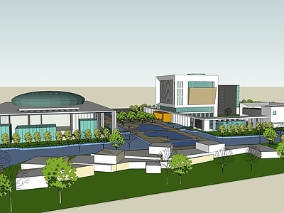 现代展览馆建筑