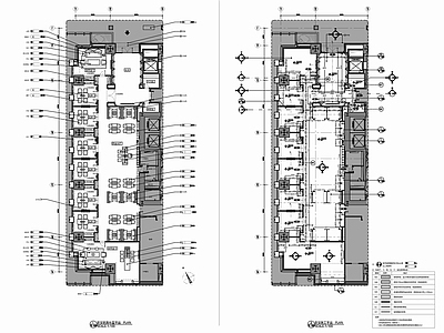 400㎡休闲茶室会所室内 施工图