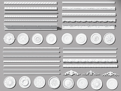 法式石膏线 灯盘 雕花 角花 雕花线条 角线 装饰线条 圆盘 灯座
