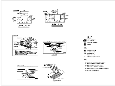 厨房排水沟地沟盖板 施工图