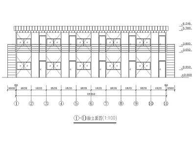 两层钢结构活动板房建筑 施工图