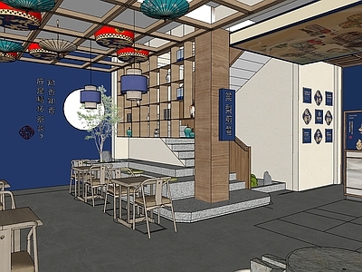 新中式风格奶茶店