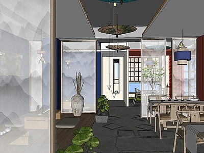 新中式风格奶茶店