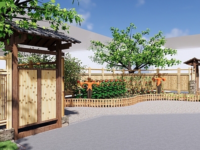 现代乡村庭院 田地种植 农作物 白菜 西红柿