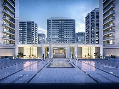现代小区入口大门