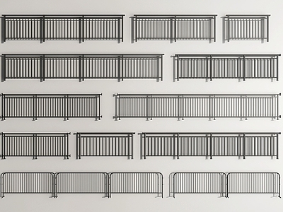 现代栏杆 护栏 围栏 铁 阳台护栏 户外 商场 市政护栏