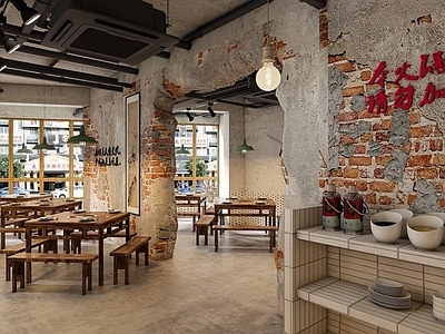 工业风复古重庆火锅店