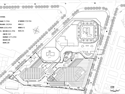 酒店公寓总平面图 建筑平面图
