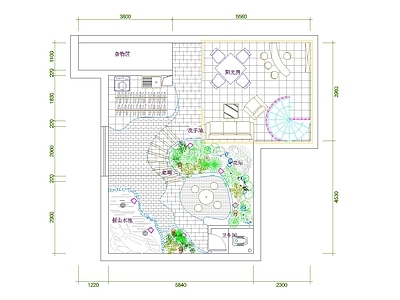 屋顶花园平面布置图