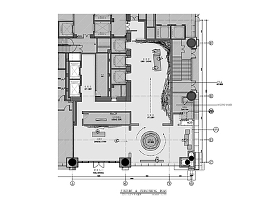 酒店入口大厅大堂接待 施工图 公区